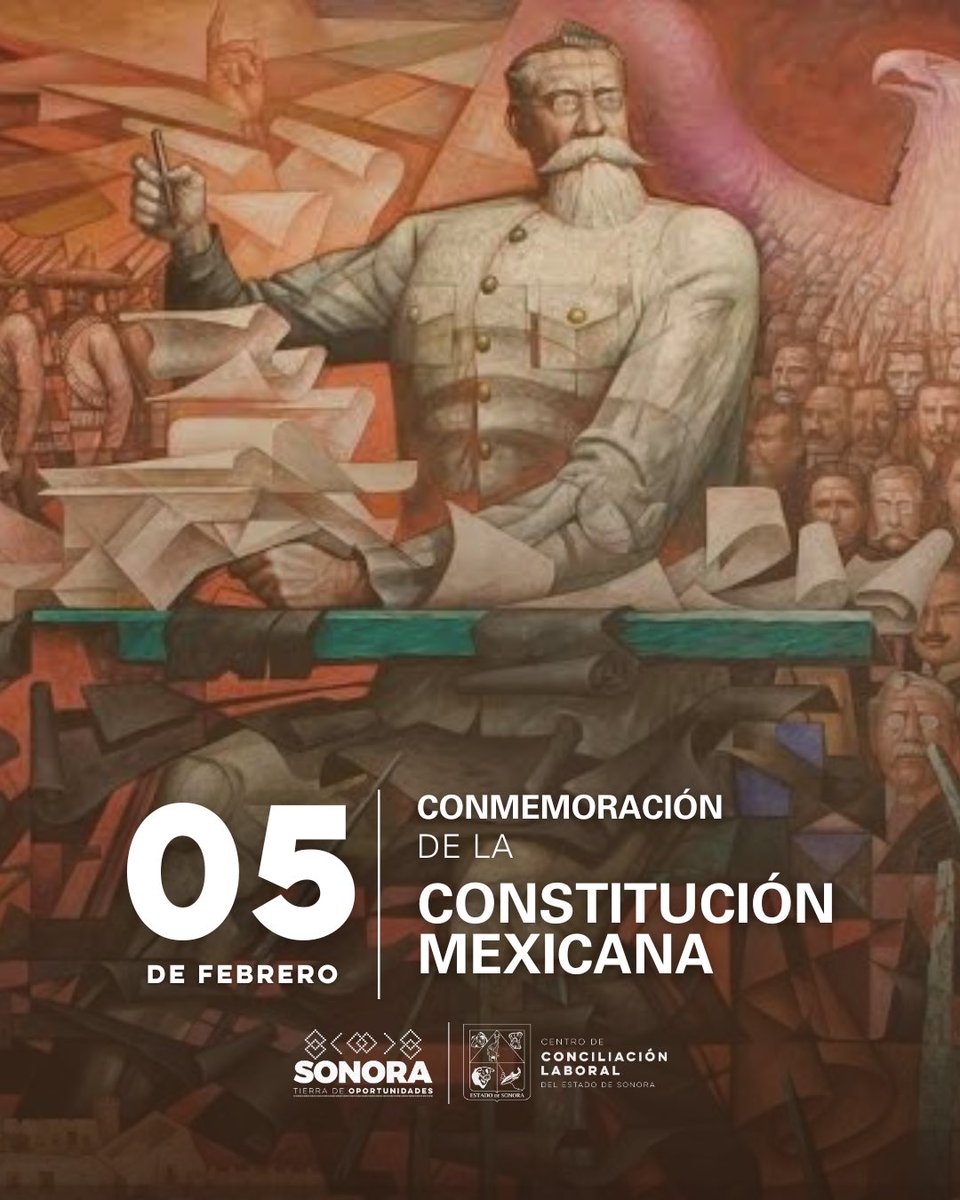 🤝 Tus derechos tienen historia.

Cada #5DeFebrero recordamos la lucha que dio origen a las garantías de las y los trabajadores. Nuestra Constitución fue pionera en derechos laborales a nivel mundial. 📜⚖️

¡En Sonora, fomentamos la conciliación y la ley! 🌵

#CCLSONORA