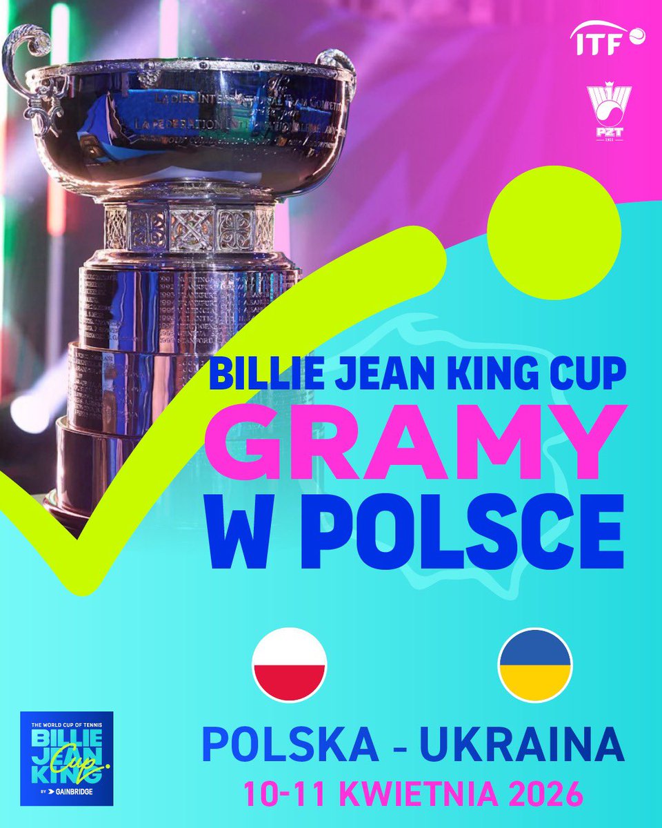𝗚𝗥𝗔𝗠𝗬 𝗪 𝗣𝗢𝗟𝗦𝗖𝗘! 🇵🇱

Polskie tenisistki o awans do 𝗕𝗶𝗹𝗹𝗶𝗲 𝗝𝗲𝗮𝗻 𝗞𝗶𝗻𝗴 𝗖𝘂𝗽 𝗙𝗶𝗻𝗮𝗹𝘀 powalczą przed własną publicznością 🫂

Bardzo się cieszymy, że w dniach 𝟭𝟬-𝟭𝟭 kwietnia staniemy przed szansą zorganizowania kolejnego wielkiego wydarzenia 🤩