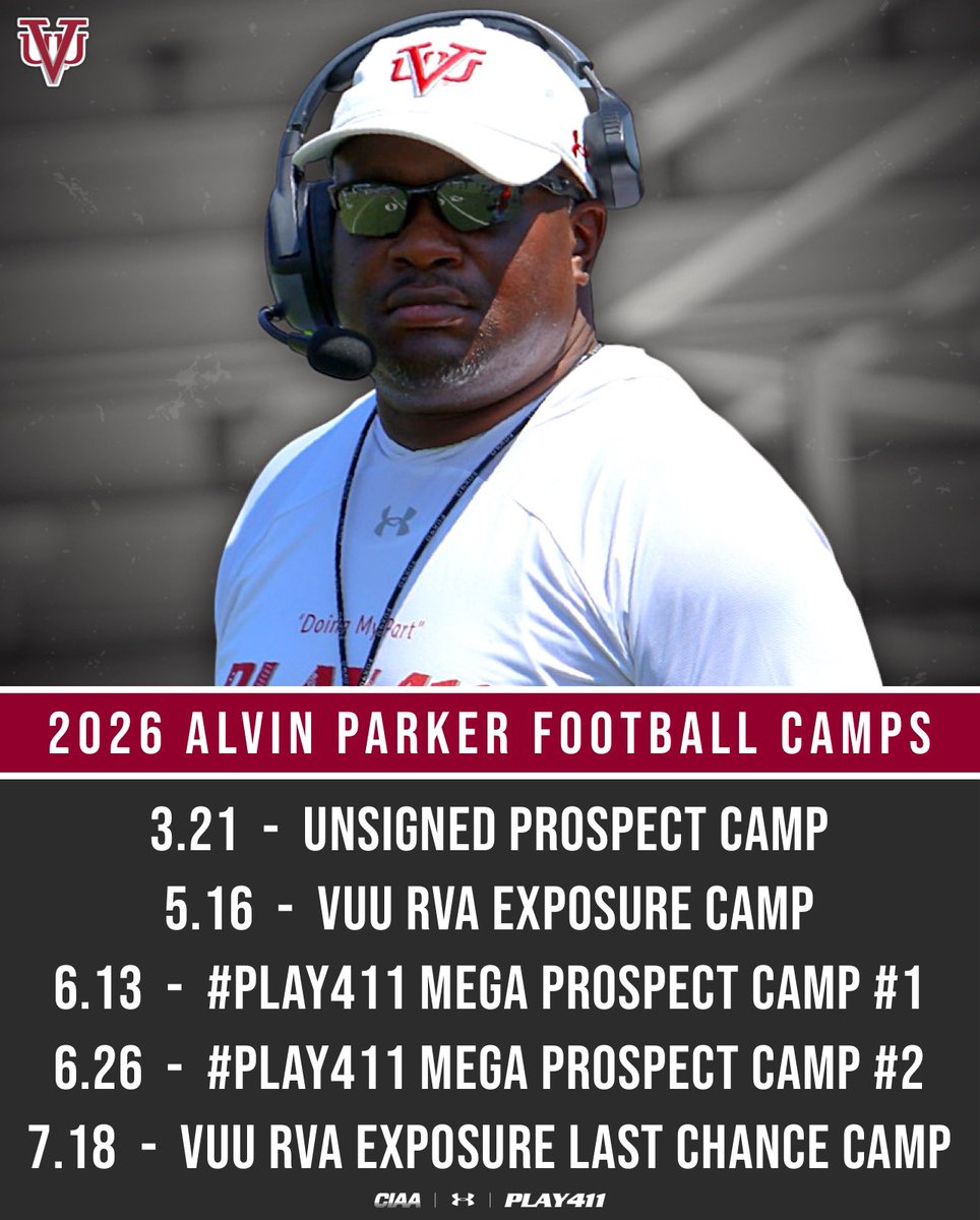 𝗧𝗵𝗲 𝟮𝟬𝟮𝟲 𝗖𝗮𝗺𝗽 𝘀𝗰𝗵𝗲𝗱𝘂𝗹𝗲 𝗶𝘀 𝘀𝗲𝘁!
Lock in your spot and come WORK with the best this summer.
📍 Hovey Field | Richmond, VA 🔗 vuumegacamp.com