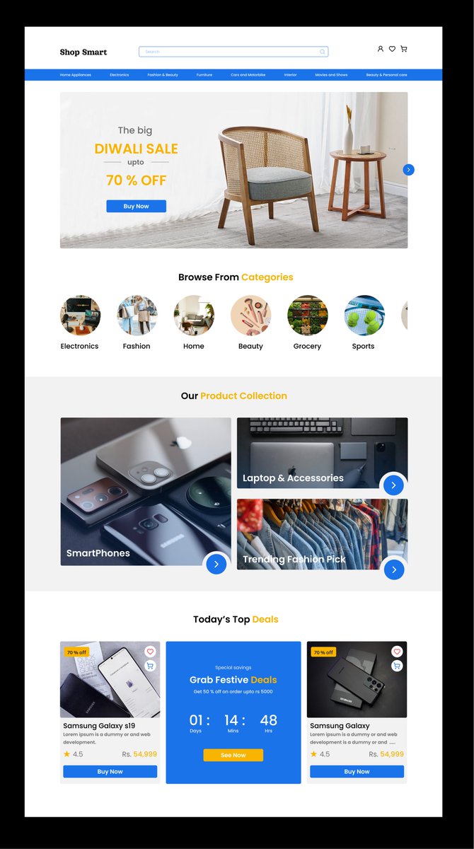 AnushkaSamudre's tweet photo. Full ecommerce website flow from browsing to buying 
Homepage → Listings → Product details
Loved working on complete user experience instead of single screens.

Which page did you like the most?

#webdesigncase #uxflow #ecommercewebsite #figmaproject #uidesignportfolio https://t.co/3GDquepoDy