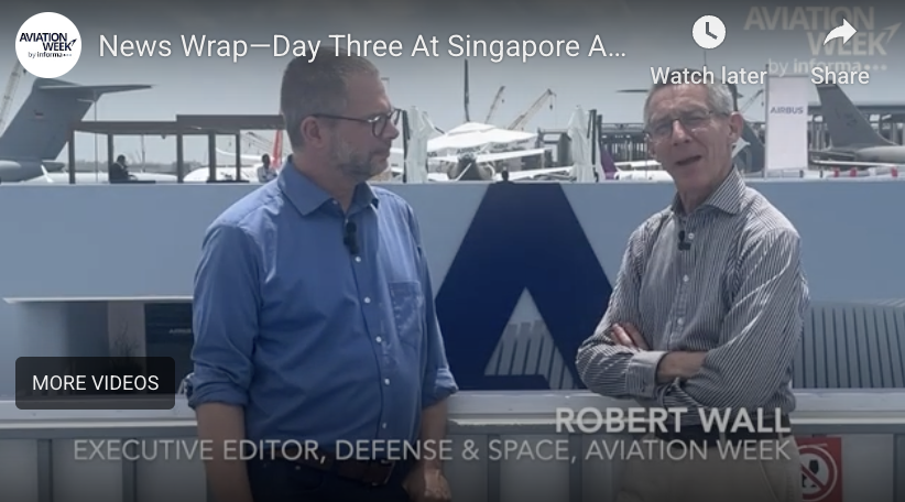 AviationWeek's tweet photo. Aviation Week’s Jens Flottau and Robert Wall share their final analysis of @sgairshow 2026.

📹 Don’t miss their insights—watch the video now: https://t.co/Sh9gf0L2q8

#SingaporeAirshow2026 https://t.co/nzGMd79TDp
