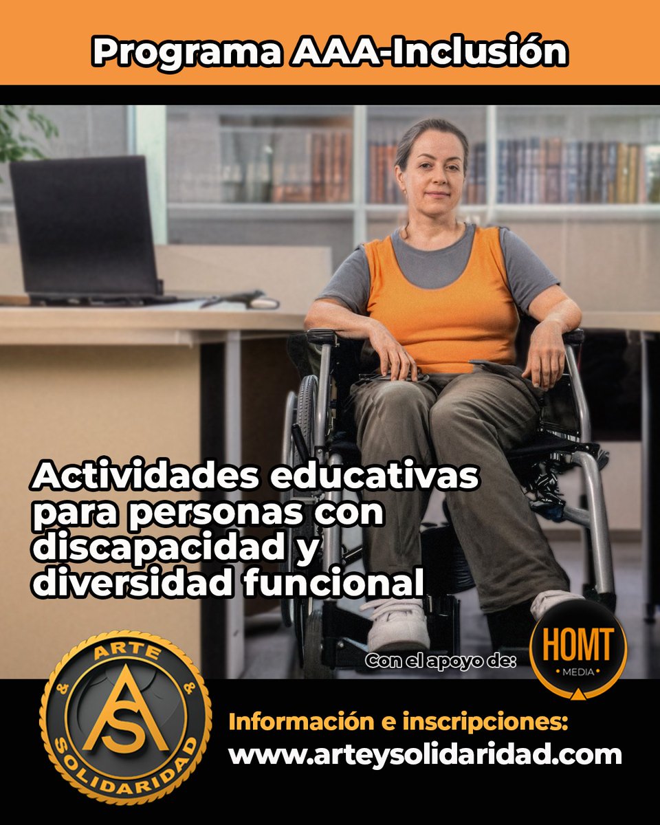 Ya está en marcha AAA-Inclusión, un nuevo programa educativo y comunitario de Arte y Solidaridad que ofrece actividades accesibles de música, idiomas y uso práctico de la tecnología para personas con discapacidad y diversidad funcional.
👉 Más info :
arteysolidaridad.com