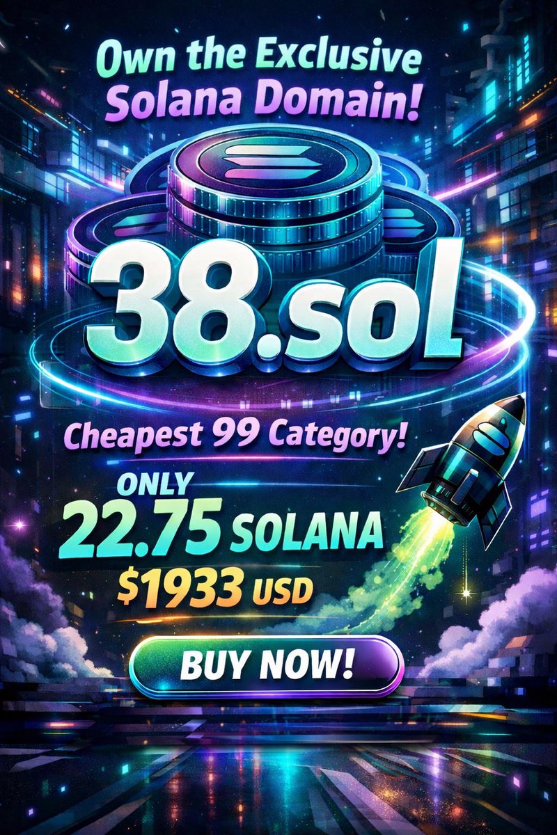 38.sol
clean. rare. numeric.
cheapest 99-category domain rn 👀

get it 👉 v1.sns.id/domain?domain=…