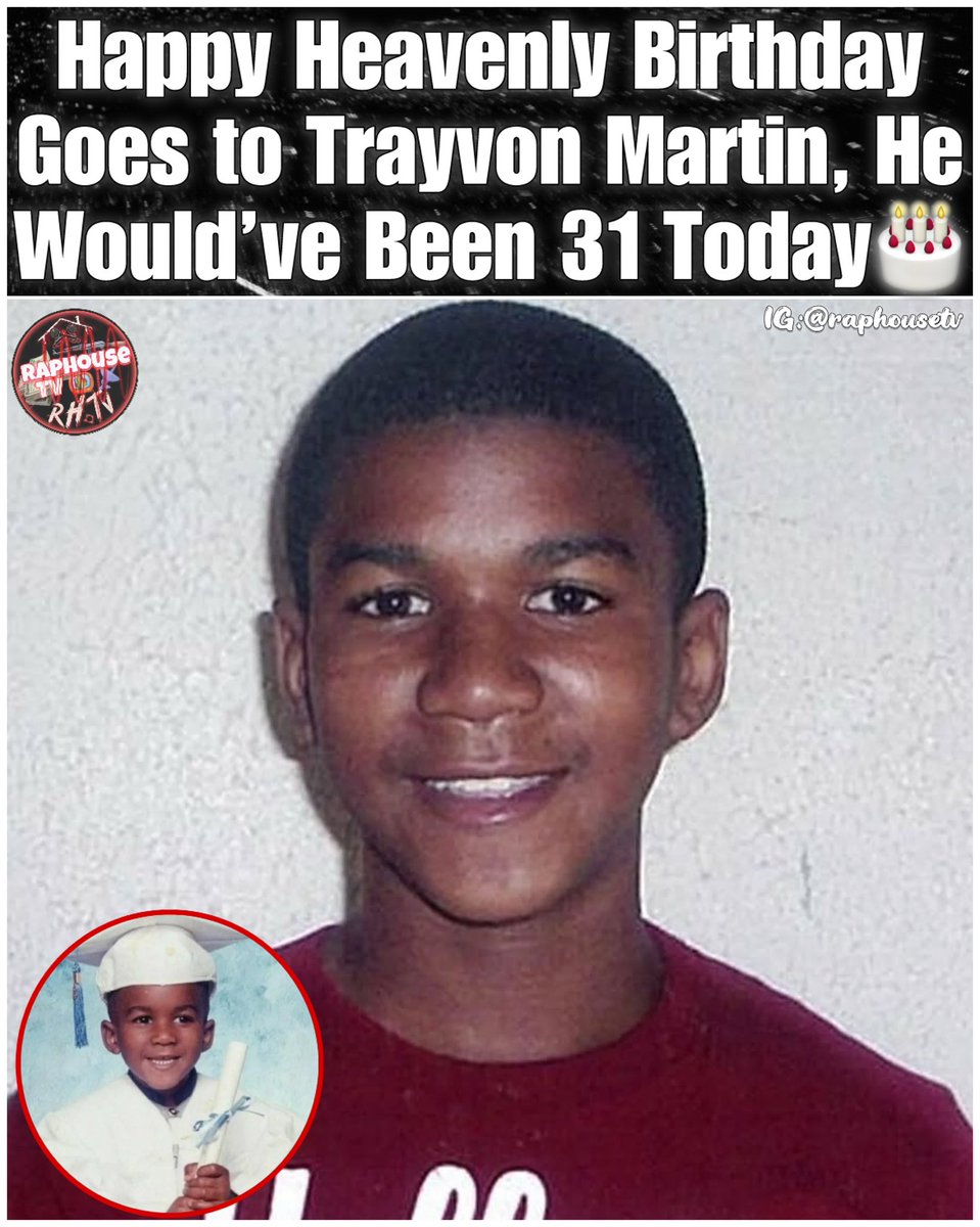 raphousetv2's tweet photo. Happy Heavenly Birthday Goes to Trayvon Martin, He Would've Been 31 Today 🙏🏾🕊️ https://t.co/VgolmeL6hx