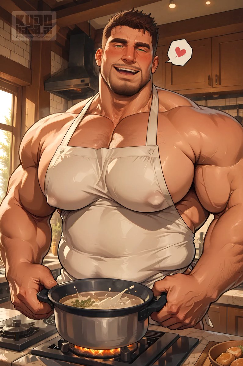 kydobarasfw's tweet photo. He loves to cook.

Not just to eat—but to make people crave.
Every dish he touches turns rich, warm, addictive… like there’s a secret ingredient he never writes down.
They say it’s just seasoning.
But the way you melt after one bite?
Yeah—there’s definitely something else he’s stirring in. 🫠❤️‍🔥

#AI男子 #StableDiffusionArt #AIArtworks #bara