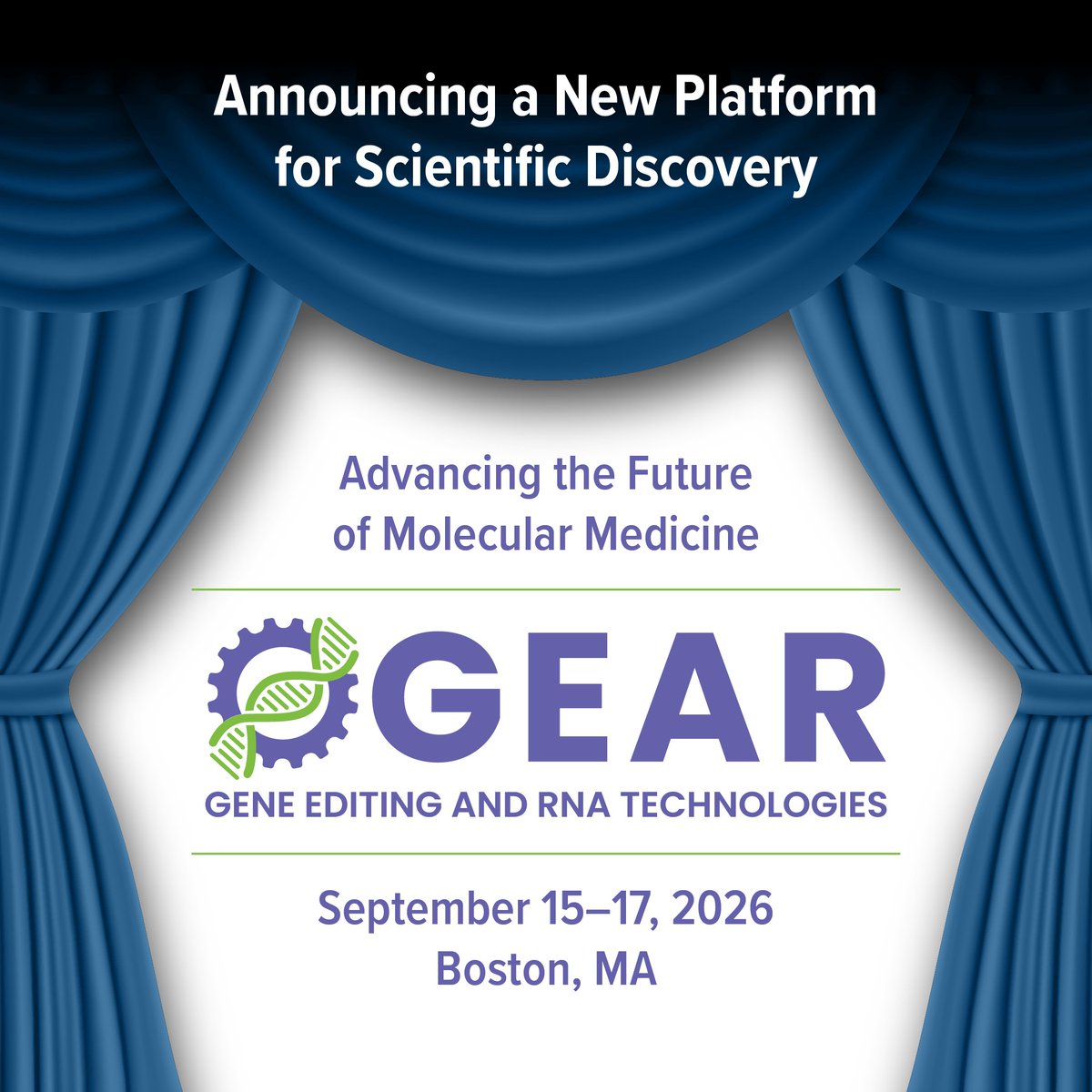 ChEnected's tweet image. Introducing GEAR 2026 — a new SBE conference bringing together leaders from academia &amp;amp; biopharma to advance gene editing &amp;amp; RNA technologies. Call for abstracts open! bit.ly/3NX3MMm #geneediting #RNA #GEAR2026