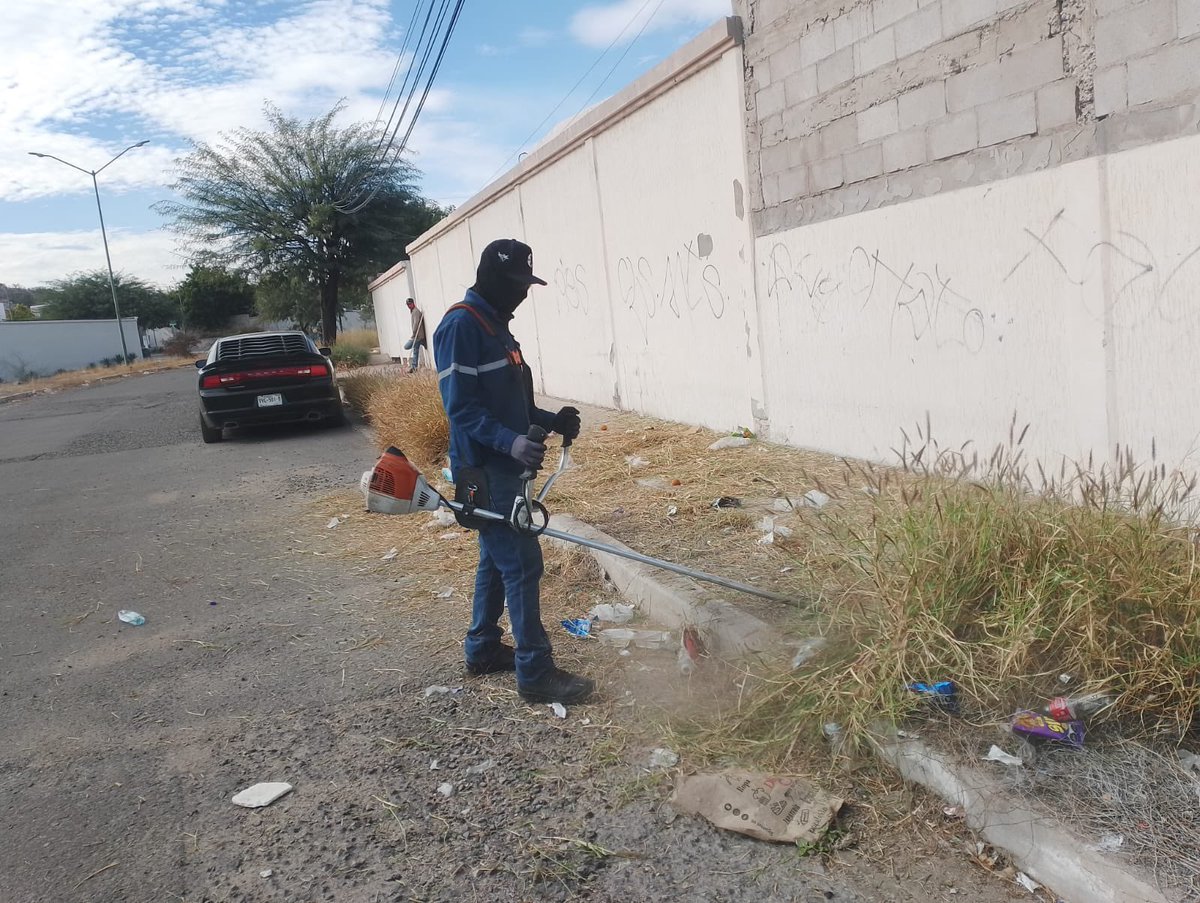 servpublicoshmo's tweet photo. Limpieza y mantenimiento de calles y banquetas en Las Lomas. ✅🧹

#DepositaLaBasuraEnSuLugar https://t.co/CZASxhV6Kc