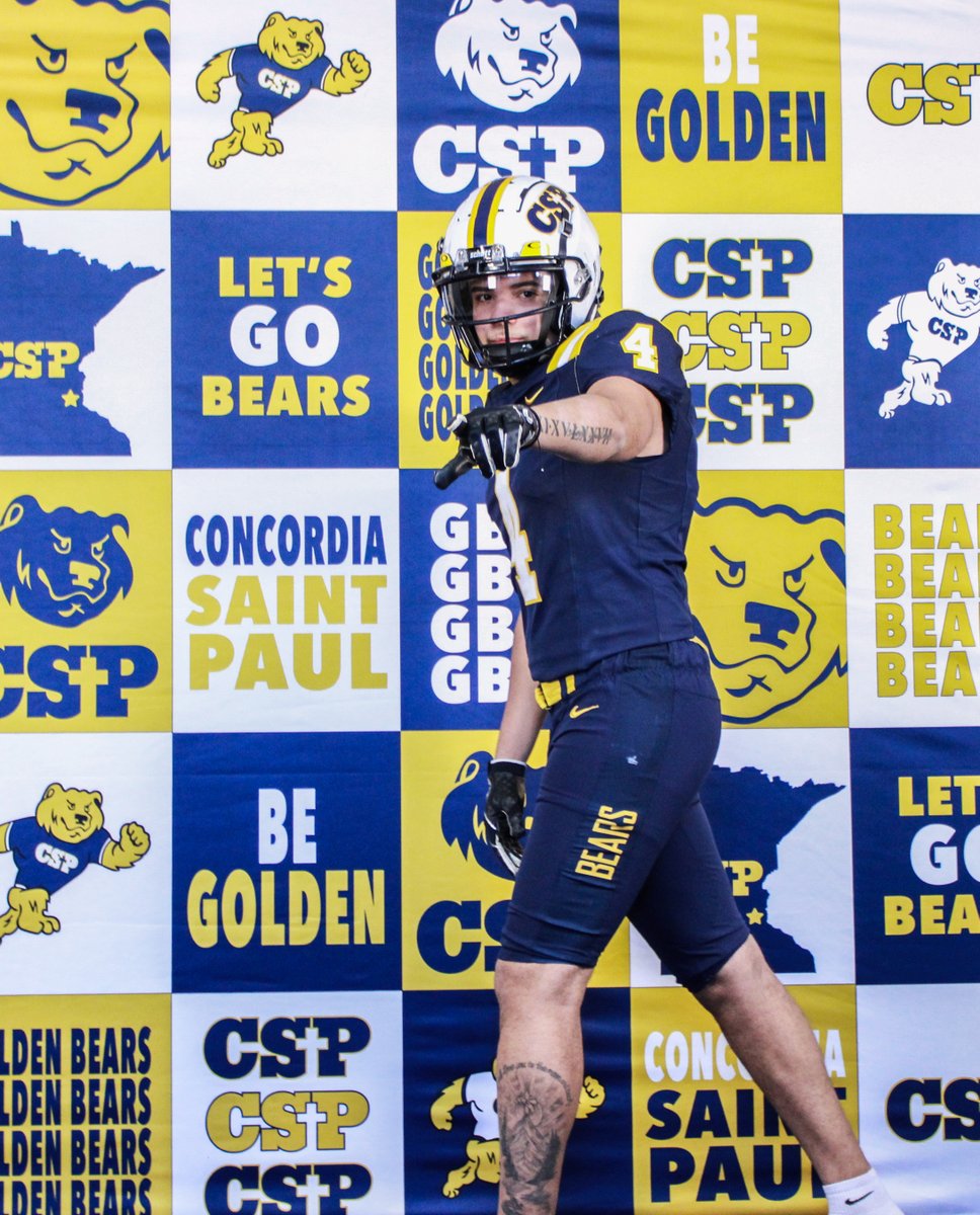 CSPBears's tweet photo. Welcome to Christian Griffin (@gtownhawk42), a 6-2, 194 WR from Germantown, Wis. (Germantown HS) to @CSPBearsFB on #NSD26!

#BeGolden | #WeAreCSP | #NSICFB https://t.co/yJkqssNlVm