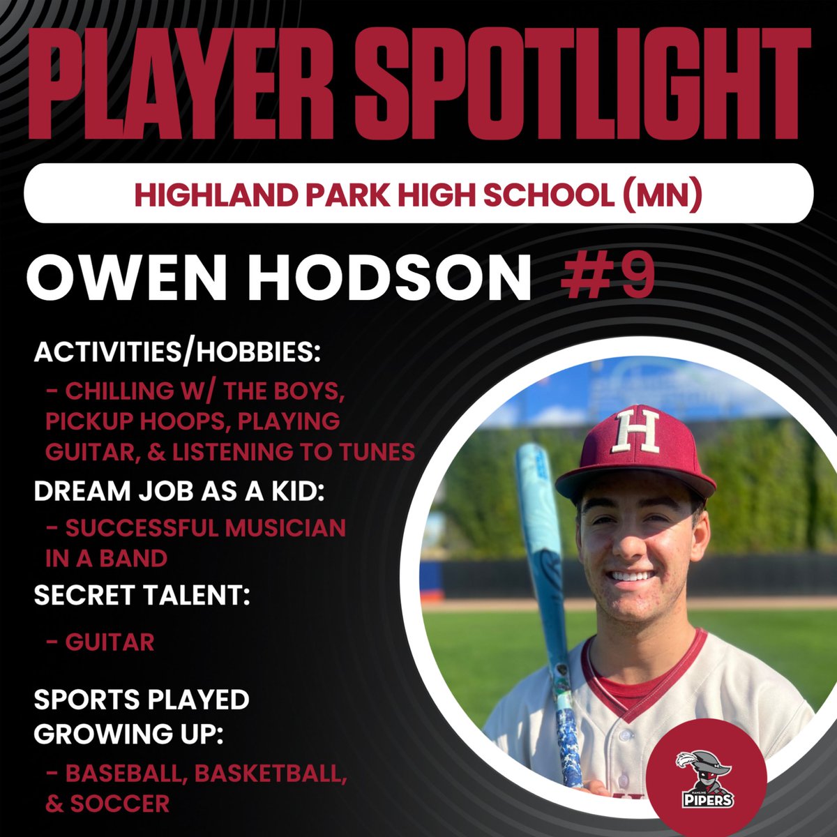 PiperBaseball's tweet photo. 9️⃣ DAYS Until Game Day
Swipe to learn more about 2029 Grad, Owen Hodson! (#9)
📍St. Paul, MN
#GoPipers #CountdownToGameDay https://t.co/0QxOpkxhh4