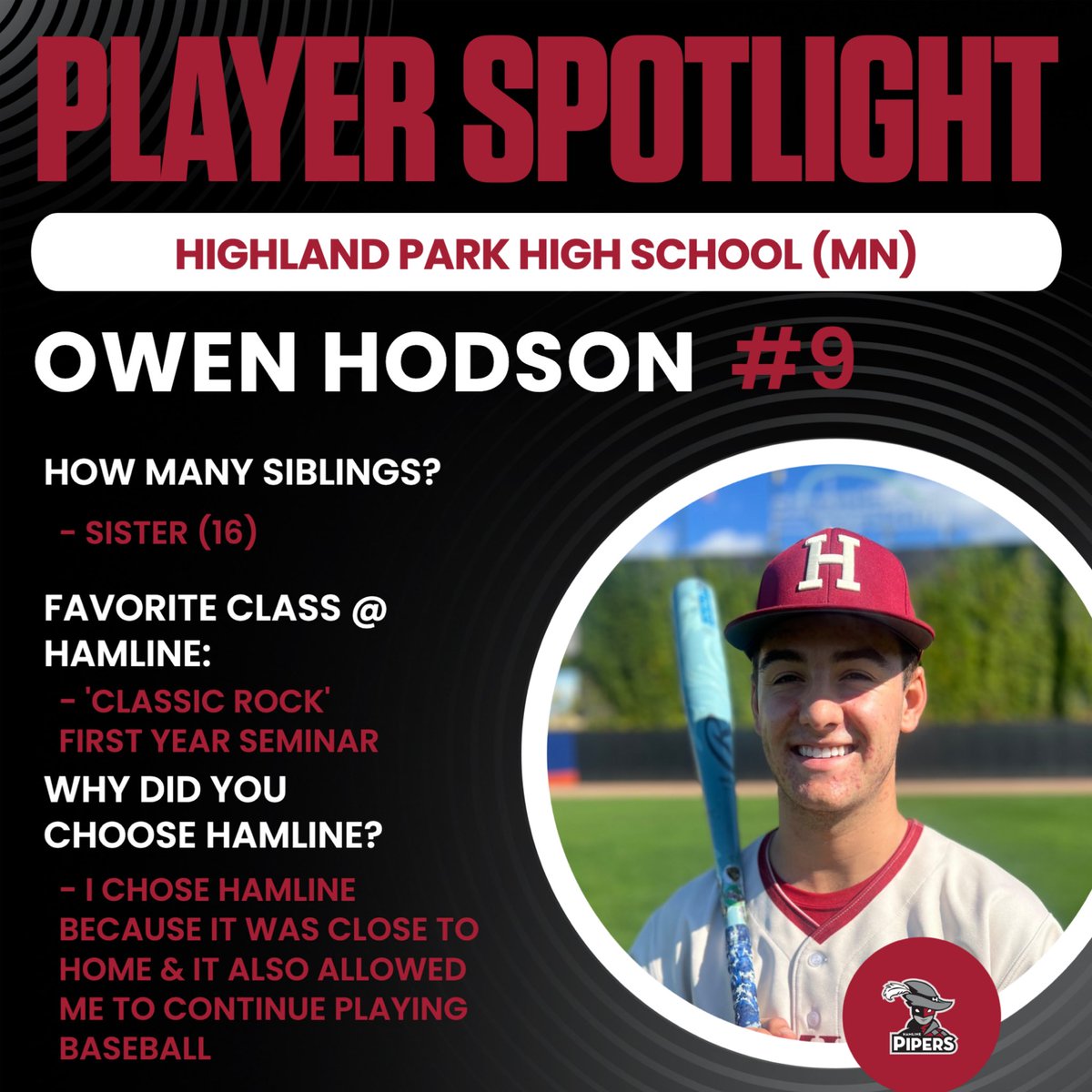 PiperBaseball's tweet photo. 9️⃣ DAYS Until Game Day
Swipe to learn more about 2029 Grad, Owen Hodson! (#9)
📍St. Paul, MN
#GoPipers #CountdownToGameDay https://t.co/0QxOpkxhh4