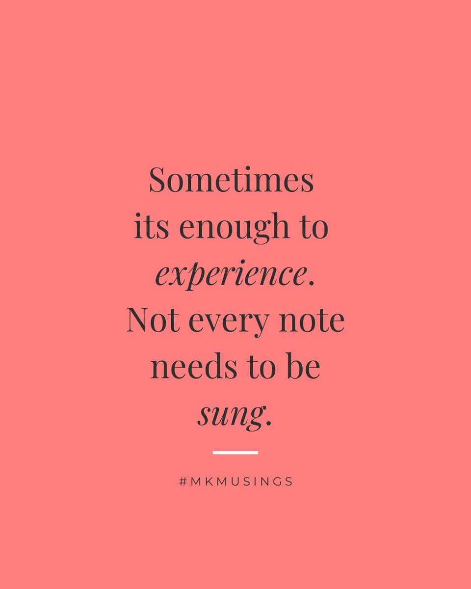 maheshmkale's tweet photo. Sometimes it’s enough to experience. Not every note needs to be sung.
#MKMusings https://t.co/Roy2r0zhh9