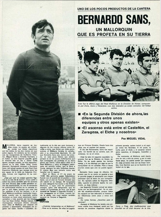 juan_cebo's tweet photo. Entrevistas a José Fandós, presidente, y Bernardo Sans, capitán, poster y plantilla del @RCD_Mallorca 1971/72. Publicadas en la revista #AsColor, el 18 de Enero de 1972. @testimmallorca. https://t.co/nHPMKSgwzk