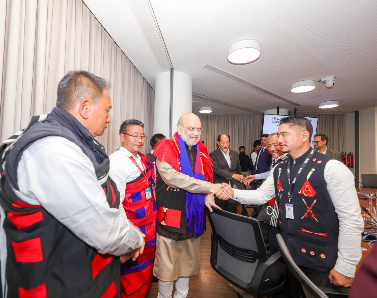 AmitShah's tweet image. Today a historic agreement was signed between Govt of India, Govt of Nagaland and ENPO resolving decades-long pending issues of Eastern Nagaland. It is a giant step towards realising Modi Ji's vision for a peaceful and prosperous Northeast by resolving all contentious issues.
