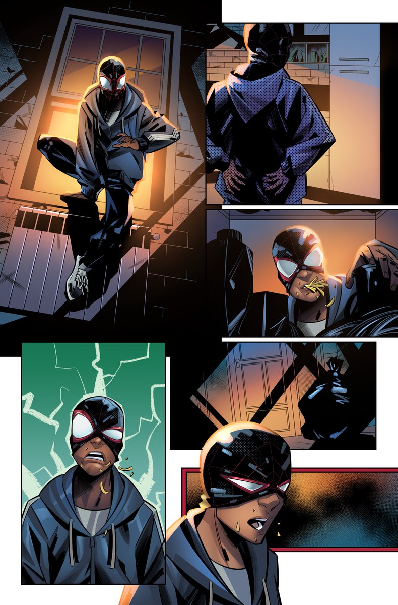 malantuono's tweet photo. Spider-Man|Page 1|Sample Colors @Marvel  @MarvelComicsHQ 

Thanks to @Fe_Sabbatini88   for the beautiful lines!!!

#Marvel  #marvelcomics  #digitalarts  #digitalcolor #digitalcoloring #milesmorales #comics #comiccolorist #colorart #spiderman #amazingspiderman #theamazingspiderman https://t.co/PPHyy5XzpV