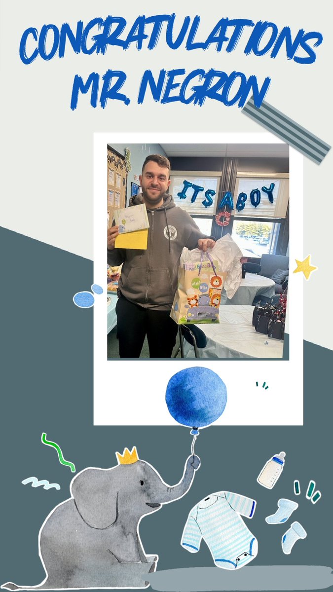 Congratulations, Mr. Negron!! He is expecting a son. We are so excited for you! 💐💙🥳 #expecting #newdad #congratulations <a href="/WeAreHTSD/">WeAreHTSD</a> <a href="/HTSD_Greenwood/">Greenwood Elementary School</a>