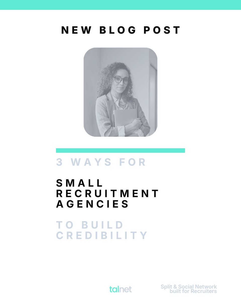 TalnetHQ's tweet photo. Small agencies: stop pretending to be big.

https://t.co/YxRdj5Lb75

#recruiting #Recruiters #agencyowners #staffingagency #PlacementAgency #recruitmentagency #recruitmentagencies #recruitmentfirm #staffingfirm https://t.co/n31j6CAUrV