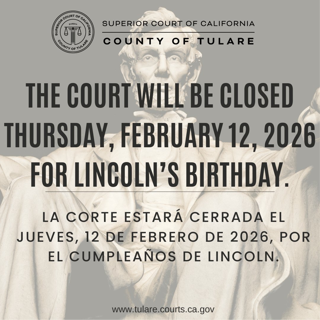 Tulare County Superior Court tweet media
