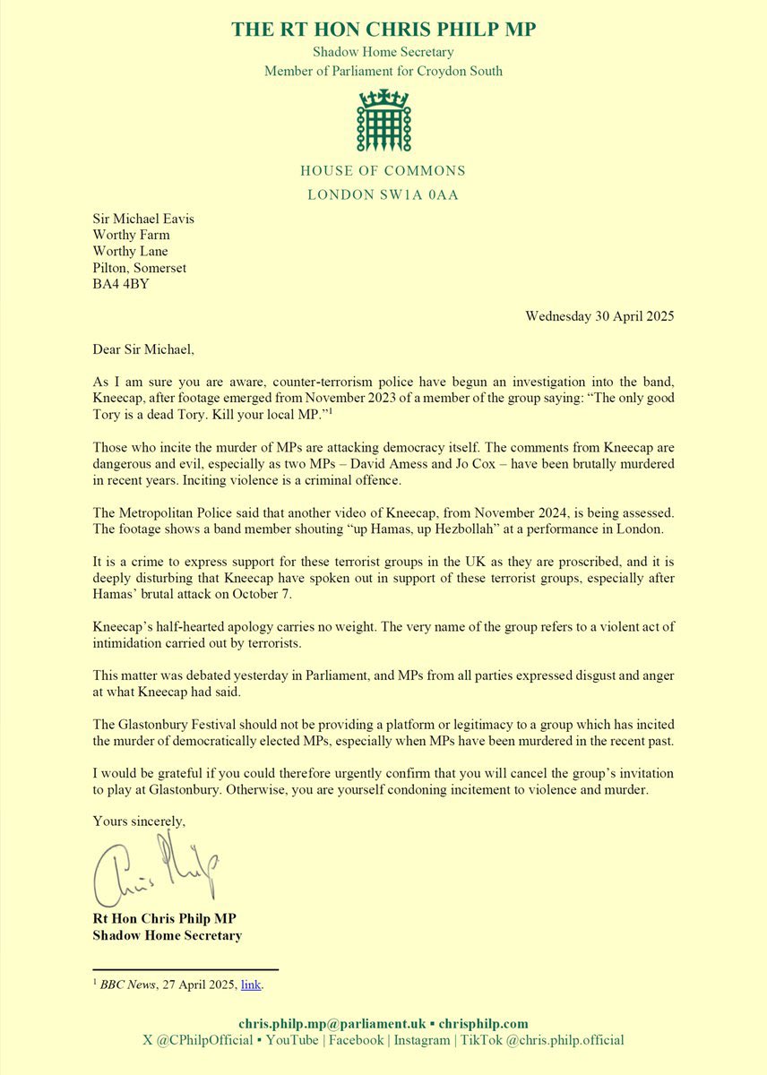 <a href="/CPhilpOfficial/">Chris Philp MP</a> This will be about as effective as your efforts to get us off Glastonbury x

Free the Filton 24! 🇵🇸