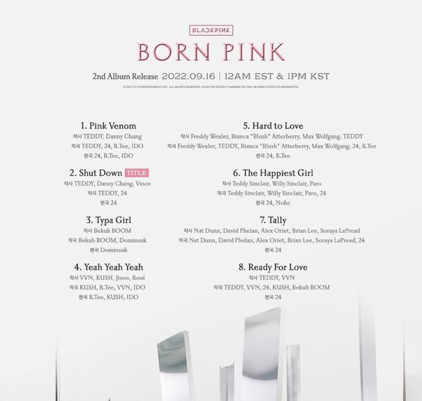 bponrepeat_1's tweet photo. atleast people are showing their disappointment in deadline tracklist bcz when blackpink released the tracklist for Born Pink the entire tl went silent 😭 https://t.co/PK4TZrCAq5