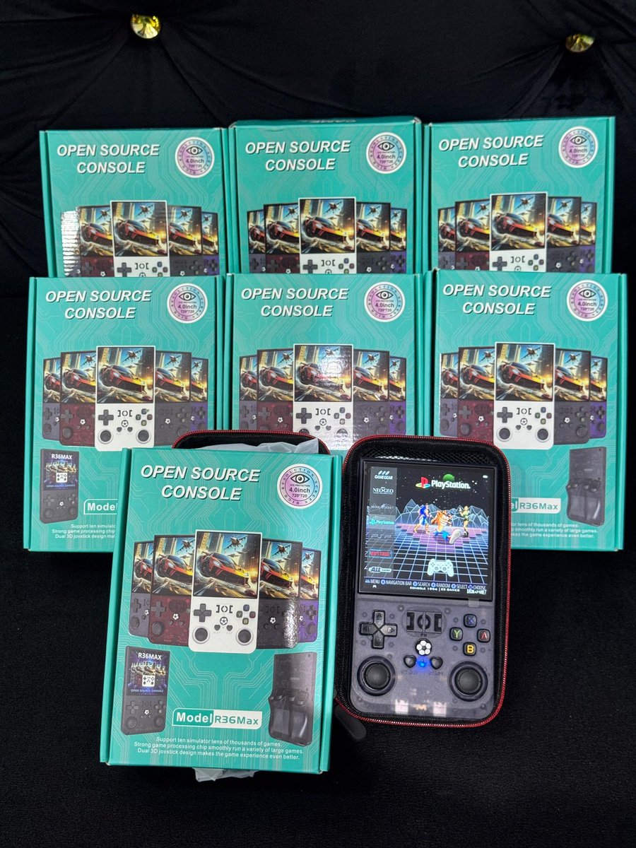 R36MAX Open Source Console 
With more than 1600 games installed and free EVA Case 
Price: 100k

Expect games like: 
GTA , God Of war, football, NFS, Contra, Super Mario Pursuit Force and lots more. 

Buy this for your nephews and nieces and even yourself and thank me later 😊