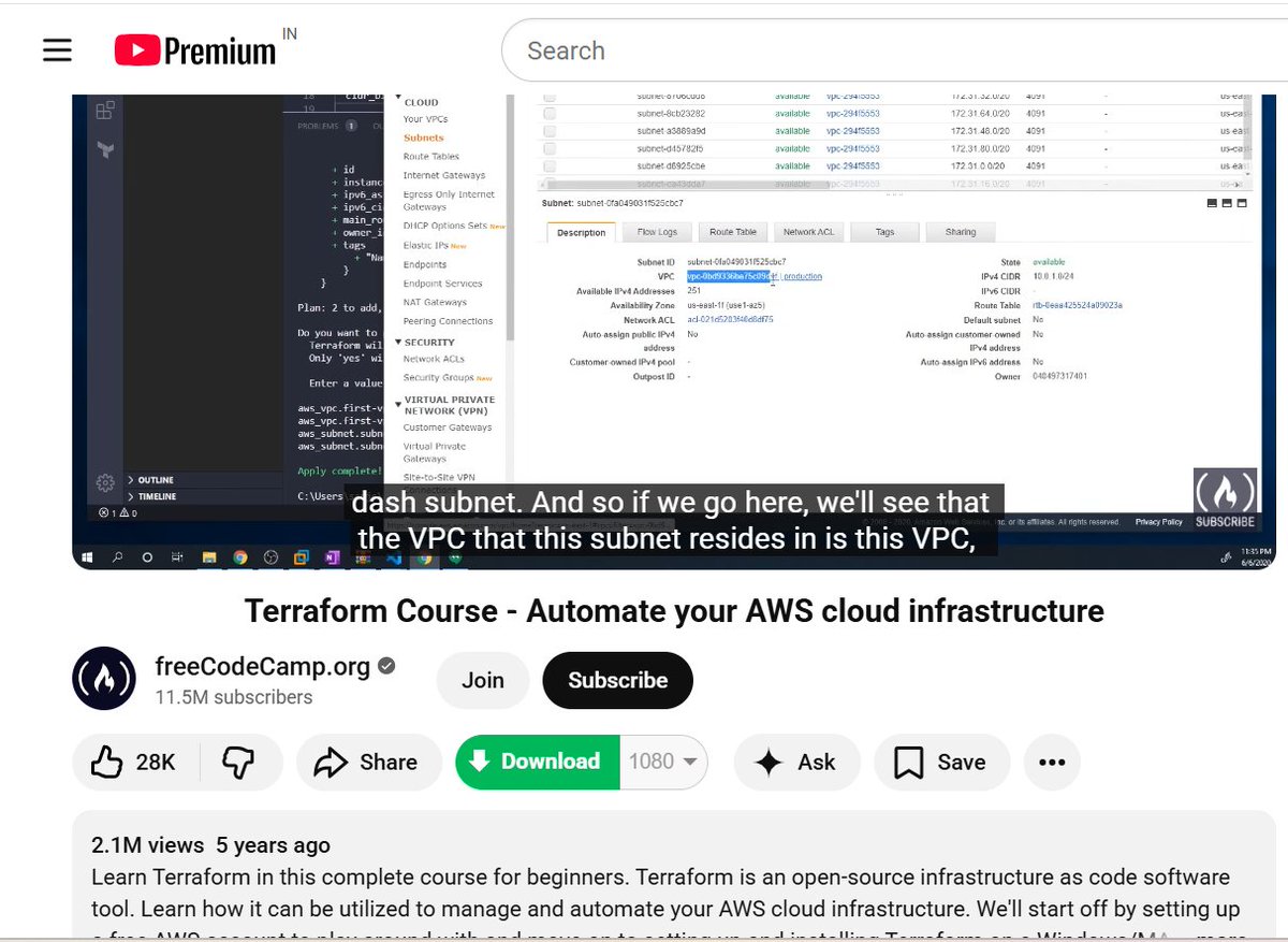 Today, Just completed Terraform course from "freeCodeCamp.org" from Youtube. 

Excellent content and explain in simple way. Got so much clarity and understanding. 

Its been 5 years for this masterpiece on Youtube but still claiming top spot for Terraform.