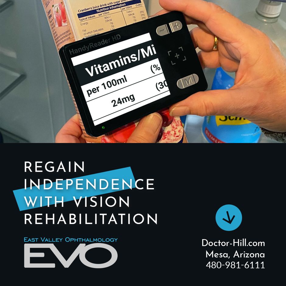 Eye_Doctors's tweet photo. Living with low vision doesn’t mean giving up on your favorite activities or daily independence. At East Valley Ophthalmology in Mesa, Arizona, our specialists are here to help you maximize your remaining vision with advanced rehabilitation aids and personalized care. https://t.co/XyLaVbaU7n