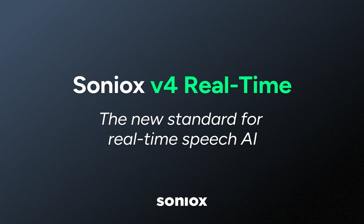 Today we're releasing Soniox v4 Real-Time, our most advanced real-time speech recognition model yet, and a new standard for real-time speech AI.

Soniox v4 Real-Time delivers speaker-native accuracy across 60+ languages with industry-leading low latency, purpose-built for voice