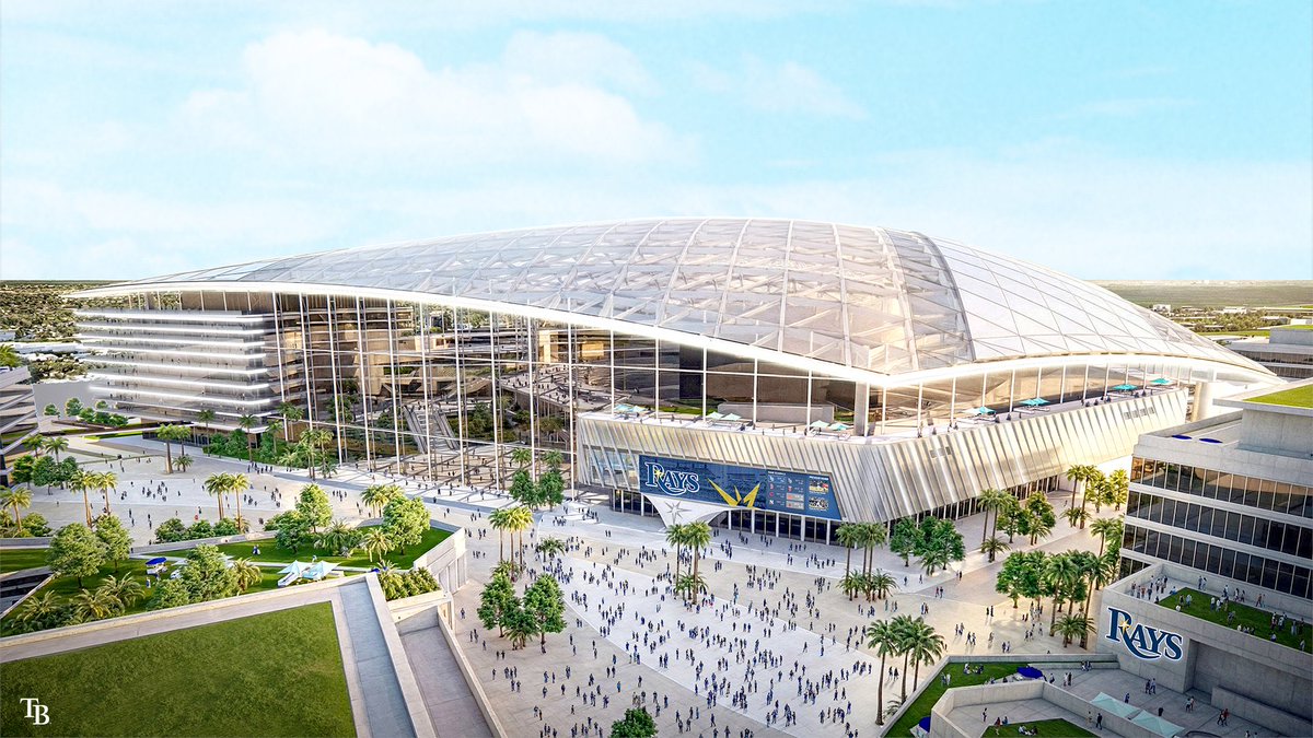 FOS's tweet photo. The Rays have released a new look at plans for a 31,000-seat ballpark at the site of Hillsborough College’s Dale Mabry campus in Tampa. https://t.co/9iu7FbF3C1