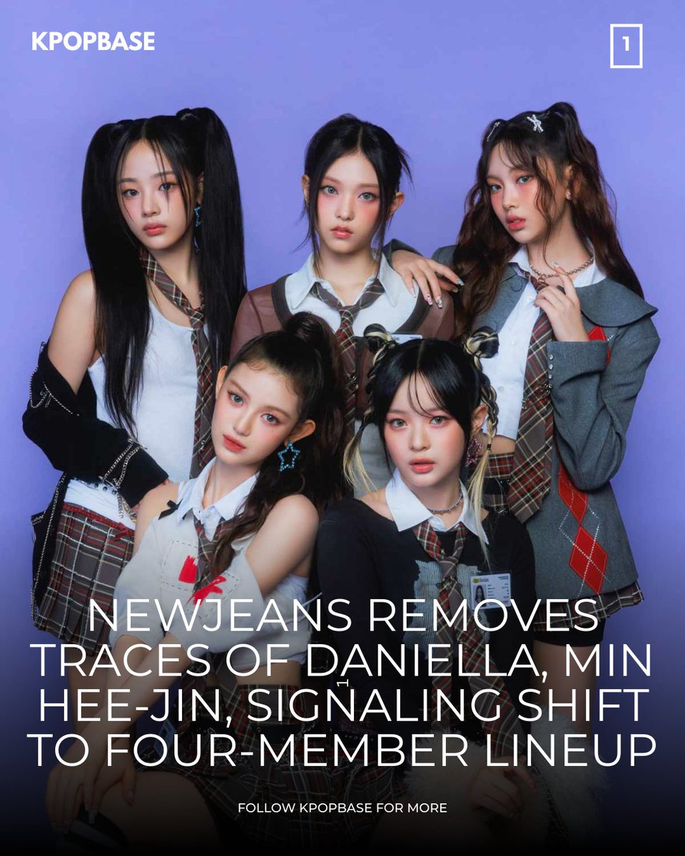 KpopIntel's tweet photo. Girl group NewJeans has begun erasing traces of ousted member Danielle and ex-label CEO Min Hee-jin across its official platforms.

On Tuesday, NewJeans changed its official social media profile photo to an image of its official light stick, the “Binky Bong.” https://t.co/MaRjNH0AI2