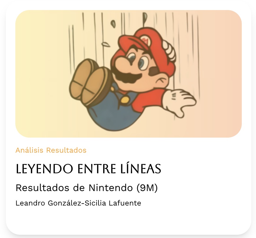 Acabo de publicar esto sobre Nintendo.

$NTDOY

En abierto!