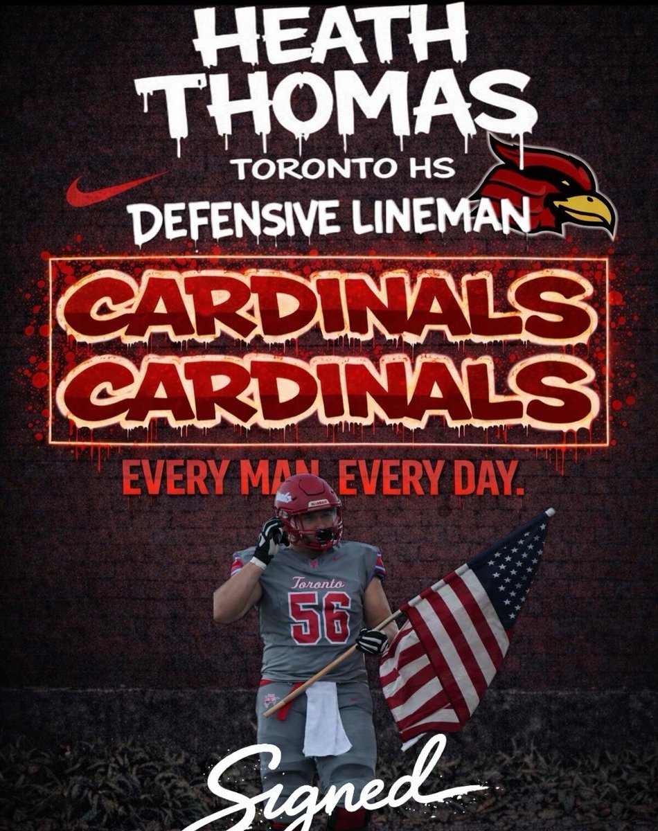 🖊️𝗪𝗲𝗹𝗰𝗼𝗺𝗲 𝘁𝗼 DubU, Heath🐦‍🔥

📱| <a href="/Heath_Thomas56/">HEATH THOMAS</a> 

📍| Toronto, OH | Toronto HS

🏈| 6’4 / 285

📼| hudl.com/video/3/161894…

#BRICK26 | #TEAM9 | 🔴⚫️⚪️