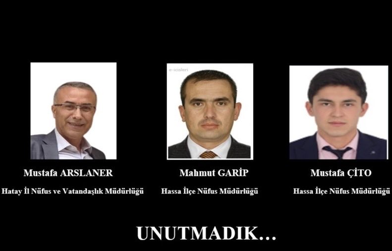 sunay_hrmn's tweet photo. 6 Şubat depreminde hayatını kaybeden kıymetli mesai arkadaşlarımızı rahmetle anıyoruz.🥀🥀🥀
#6Şubat https://t.co/MuGEJvrtmf