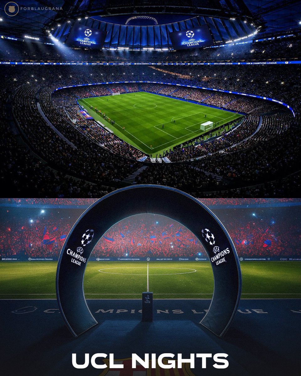 forblaugrana's tweet photo. 🚨| New Render: New Spotify Camp Nou in the Champions League nights 😍

Magnificent 🏟️✨ https://t.co/HMfpDy42ei