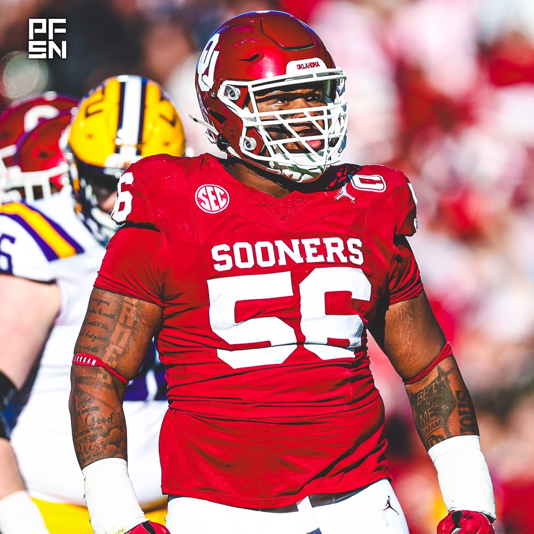 PFSNcollege's tweet photo. Gracen Halton over his final two seasons at Oklahoma:

😤 63 total tackles
😤 8.5 sacks
😤 59 pressures
😤 13 QB hits
😤 12.8% pressure rate
😤 82.5 avg. PFSN DT Impact grade

Halton is a top-10 DT on PFSN's 2026 NFL Draft Big Board and had a strong showing at the Senior Bowl. 📈

@GracenHalton1 | @OU_Football