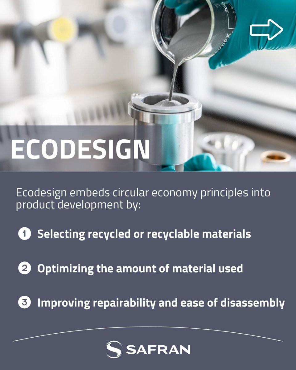 SAFRAN's tweet image. How does #ecodesign bring @Safran’s circular economy ambition to life in product development? Deep dive…