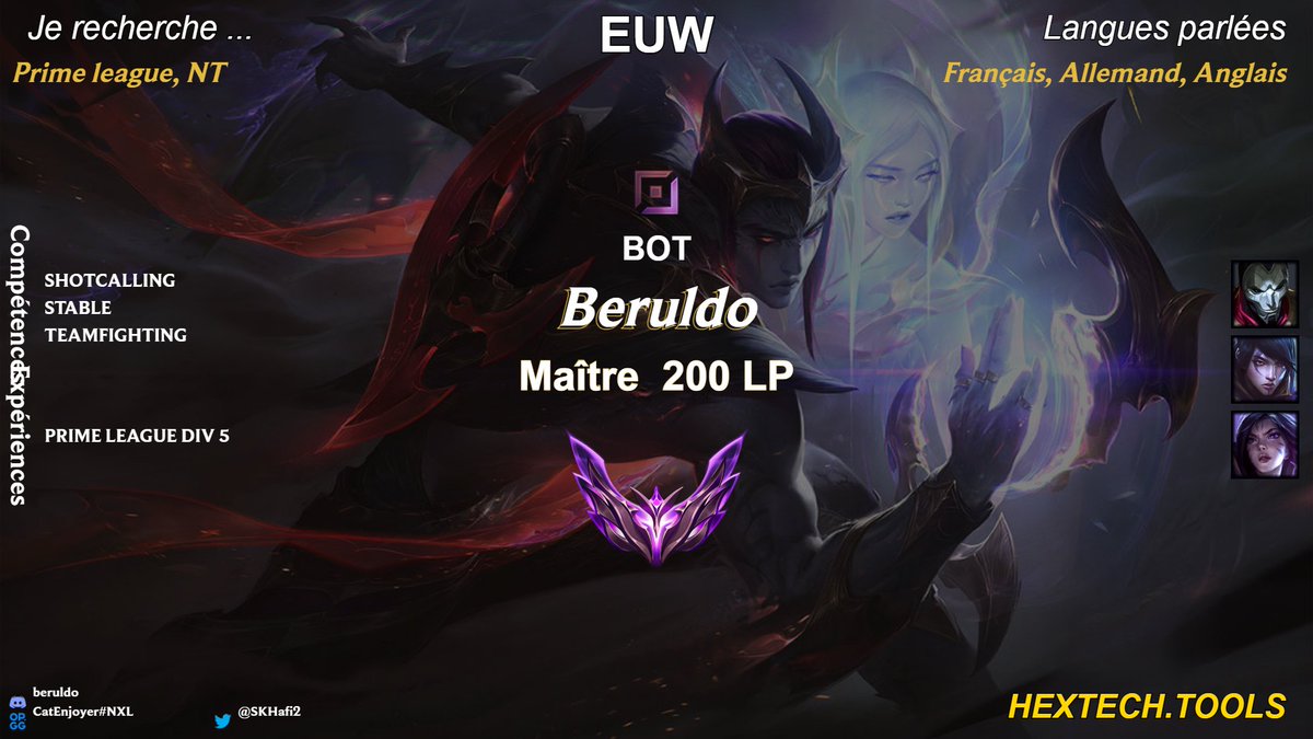 SKHafi2's tweet photo. Salut tout le monde je suis à la recherche d'un team pour 2026.
Hésitez pas à me dm pour plus d'information.
@LoL_LFT_Fr
@LFT_LOL_Fr https://t.co/DuPhC1m5hX