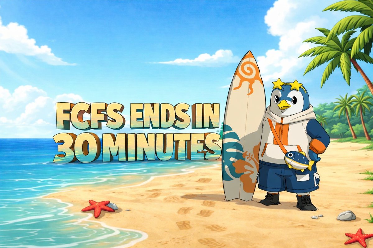 FCFS ends in 30 minutes.

Supply reduced to 555.
Price: 0.11 HYPE.

Last chance to mint.
opensea.io/collection/chi…