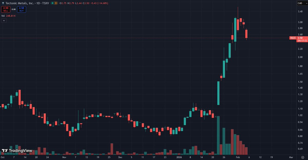 TECTONIC METALS $TECT.V

Bulk tonnage gold story at the Flat Gold Project in Alaska.

Chicken Mountain is the lead zone. Drilling has outlined about 3.3 km of mineralized strike and they’ve drilled down to roughly 400 m. 

176 of 176 holes have hit gold so far, and around 61% of