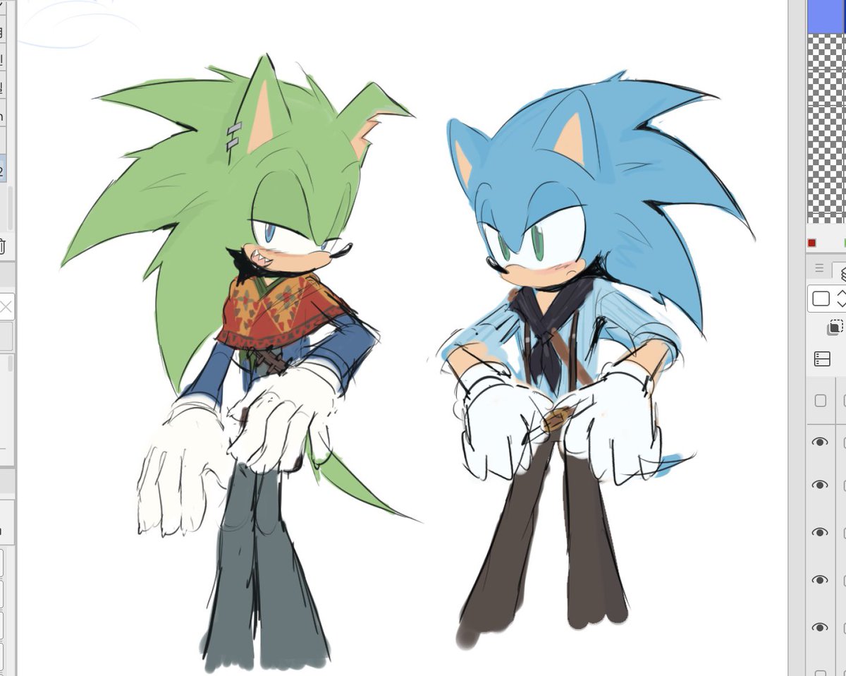 scourgeyy's tweet photo. them as my fav rdr characters but i can’t draw clothes #sonourge #scourgethehedgehog https://t.co/eZF4Sjxb0Q