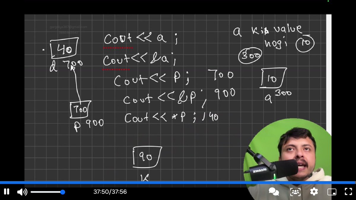 gargdiya367's tweet photo. #Lecture29 of STRIKE DSA by @rohit_negi9 
Learnt about pointers in depth✅

@CoderArmy 

#strikecoderarmy  #dsapractice 
#codingproblems  #consistency https://t.co/v1aCzJOlnM