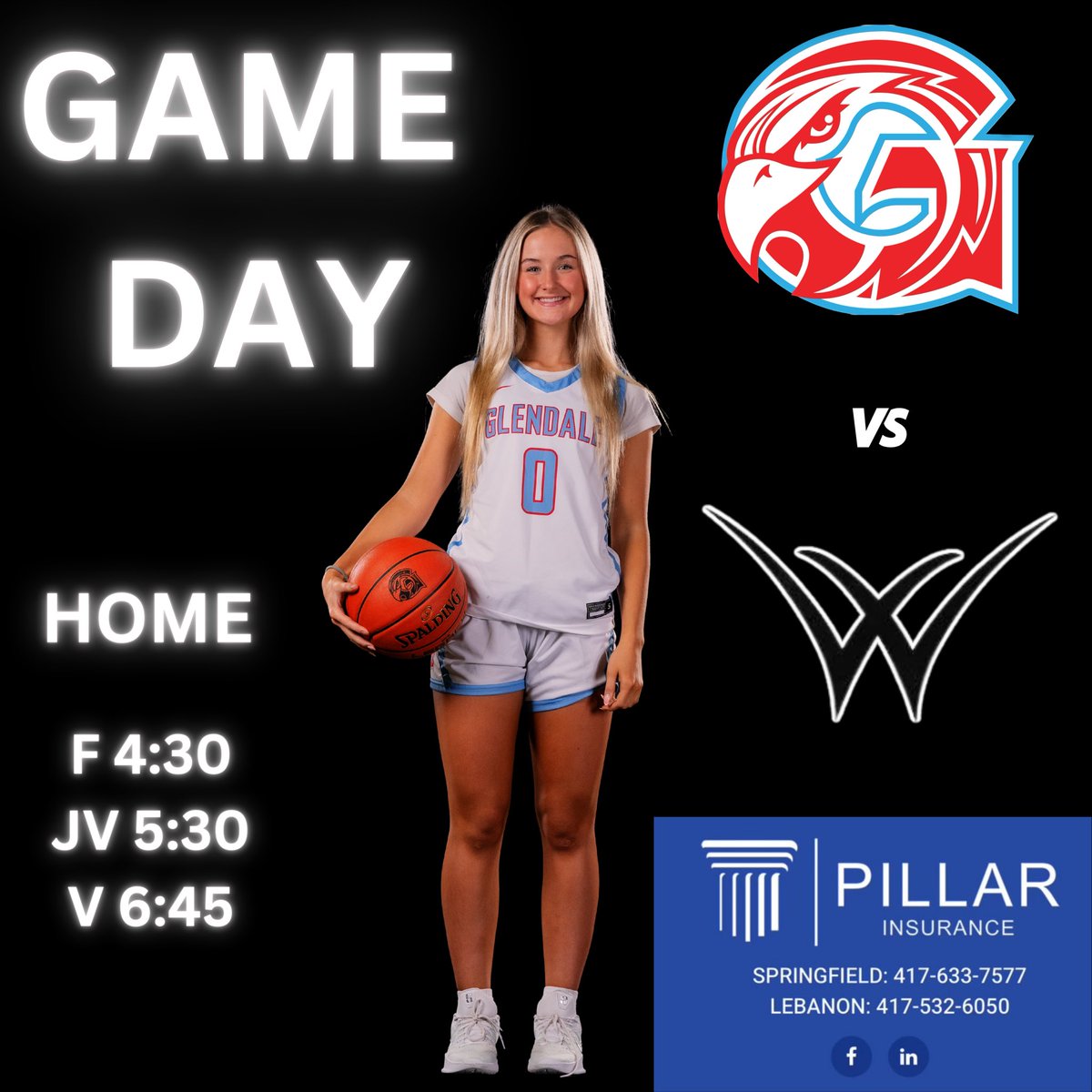 basketball_ghs's tweet photo. ‼️Game Day‼️
🏀Glendale
🆚Willard
⏰F 4:30 JV 5:30 V 6:45
📍Glendale HS
📺 https://t.co/XVLDzVHnJs
#FlyAngry https://t.co/5STOFavSgq