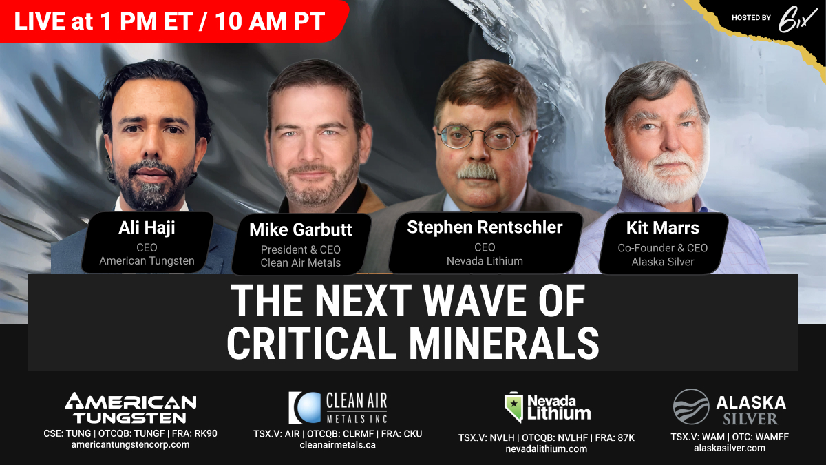 NevadaLithium's tweet photo. In one hour join us for a panel on critical minerals. Learn insights on lithium, tungsten, and other essential metals, market trends, supply chain dynamics &amp; opportunities in this high-demand sector.

Register here: https://t.co/GCjShDPS3Q https://t.co/6IOY2ORZes