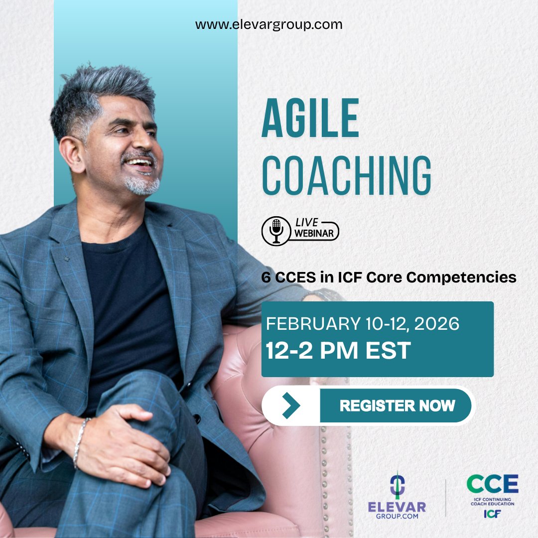 TheElevarGroup's tweet photo. Earn ICF CCE units, learn from experienced faculty, and elevate your coaching conversations. 

Register here: https://t.co/gl263l7Ful

#CCEWebinar #ICFCoaches #CoachLearning #ProfessionalGrowth #ElevarGroup https://t.co/1DwN5TOMGY