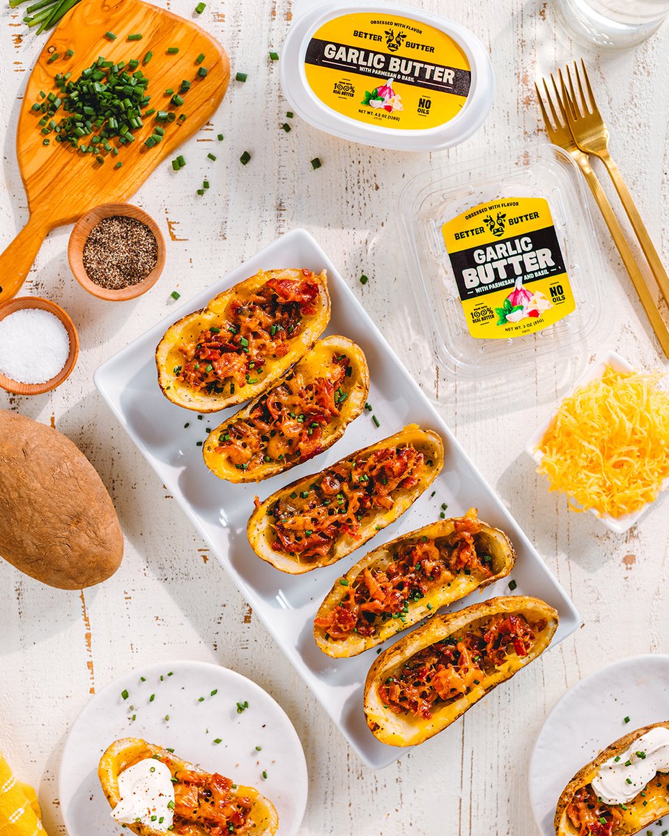 Game day rule #1: always bring the flavor. Especially when you load potato skins with Garlic Butter goodness and all the fixings. 🤤
Score the recipe for this Sunday: bit.ly/3LKZ8QZ