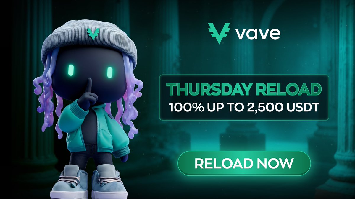 official_vave's tweet photo. ⚡️ Thursday Reload ⚡️
100% bonus up to 2,500 USDT.
➡️ Deposit from 20 USDT
➡️ Choose the reload in the deposit window
➡️ Get extra balance instantly
No breaks midweek. Boost Your Balance 👇
https://t.co/NAgwLTlXtF
#VAVE #CasinoBonus #ReloadBonus #USDTBonus #ThursdayReload https://t.co/yWGnpqJ5ov