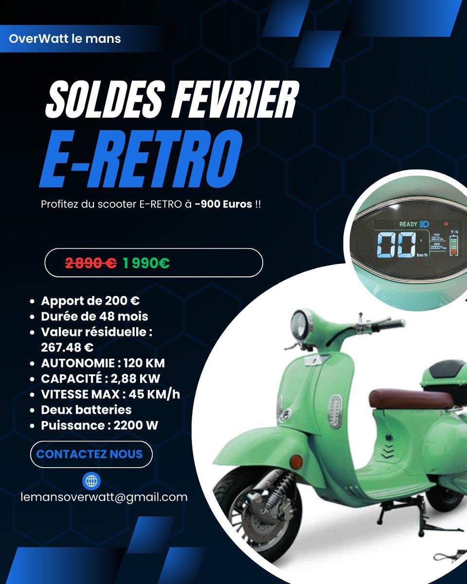 CycleLiberty's tweet photo. VENEZ CHEZ OVER WATT pour nos promotions scooter de février ! 🚀 Profitez de réductions exceptionnelles sur notre sélection de scooters et démarrez l'année en beauté sur deux roues. 🛵💨 #PromoScooter #OverWatt #ScooterDeal #Février #MobilitéVerte https://t.co/jXXrPolabh