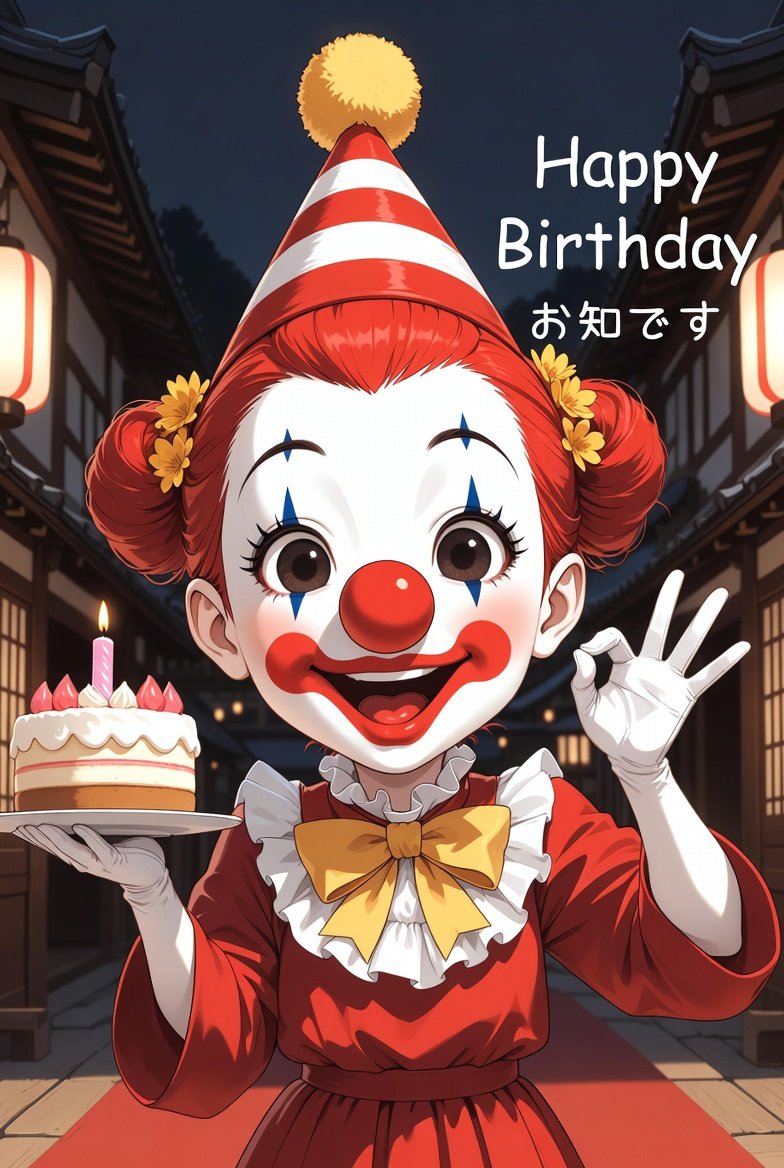 本日は 踊るピエロ 何回目かの20歳の誕生日 でございます。 さっき