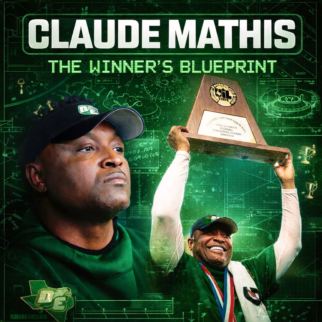 Coach_JoeyMoss's tweet photo. On this day in #BlackHistoryMonth we celebrate a man with a winning pedigree and will to win like none other.
DeSoto High School’s championship Head Coach Claude Mathis.

Coach Mathis posses the swagger of a player’s dream coach and the resilience of every hard nose blue collar coach in football.
A man as ELITE as it comes!
He has been a pillar in TXHSFB for decades and will continue to be a force in the football industry for years to come. 

#BlackHistoryMonth2026
#YouAreHistory
#Day5