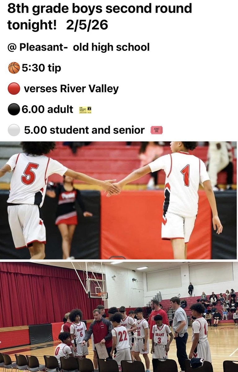 Grant Middle School Athletics tweet media