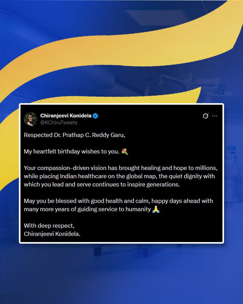 HospitalsApollo's tweet image. Warm birthday wishes from esteemed leaders for Dr. Prathap C. Reddy - a life dedicated to healing, leadership, and service to humanity.

#ApolloHospitals #BeProHealth #FoundersDay